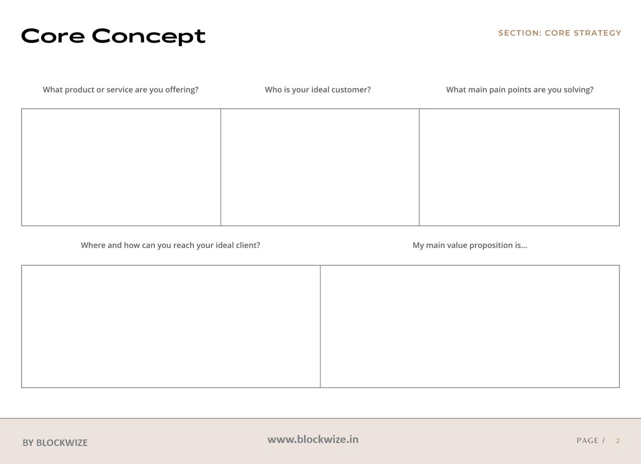 Blockwize - Marketing Strategy Workbook