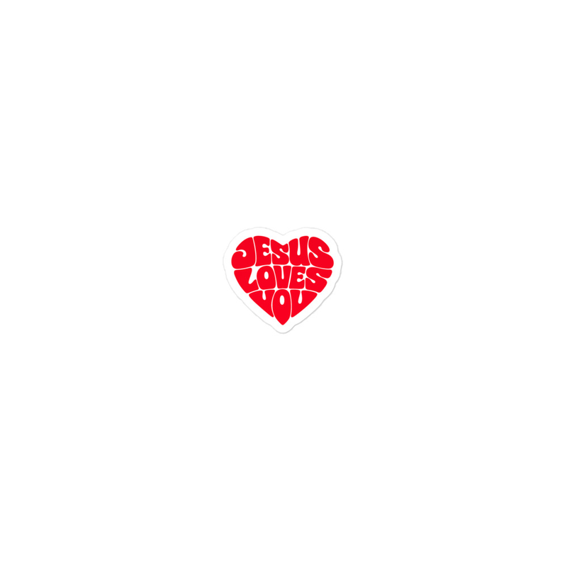 Die-Cut "Jesus Loves You" Sticker (select-a-size)