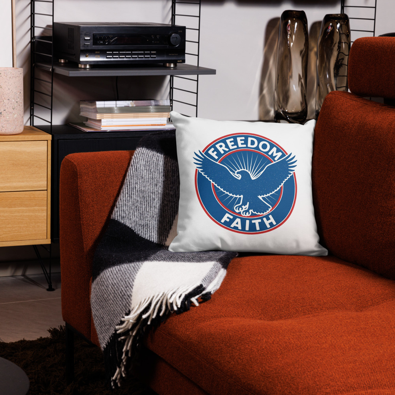 "Faith/Freedom" Premium Pillow