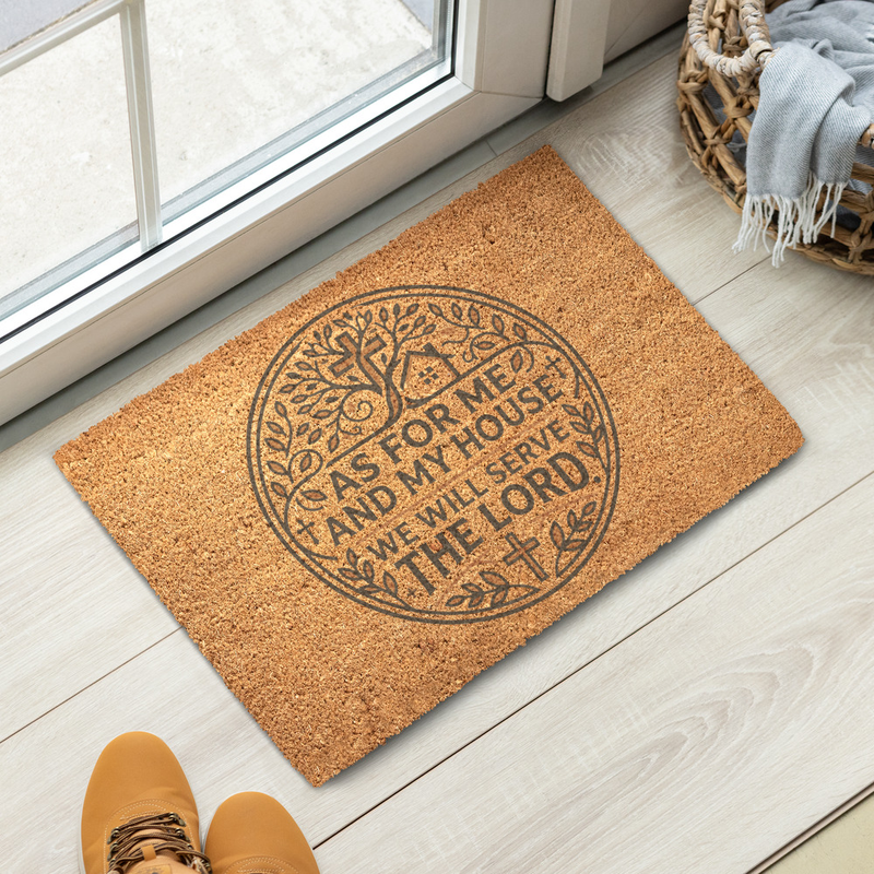 Coir "We Serve The Lord" Doormat