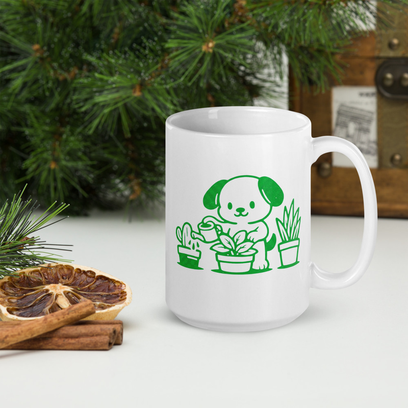 Puppy Green Thumb Mug