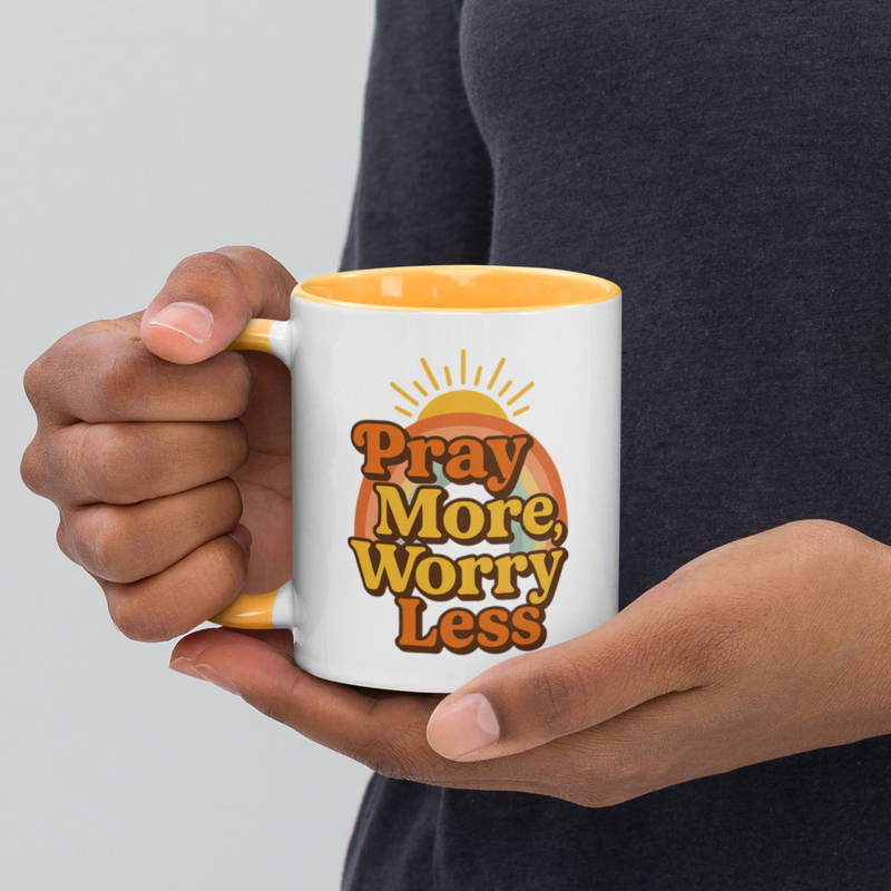 "Pray More" Two Tone Mug