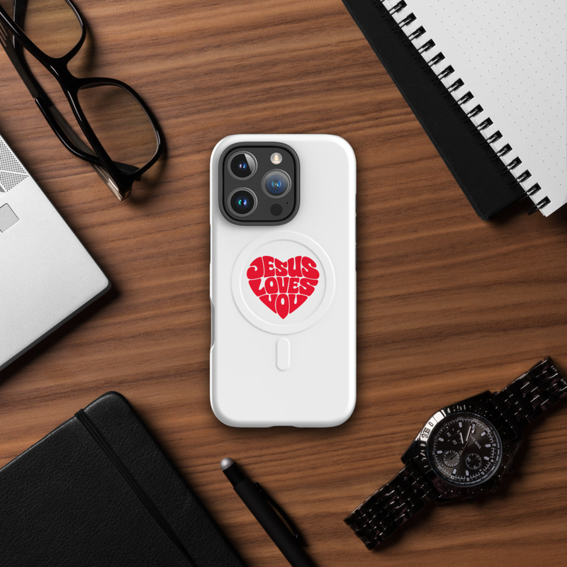 "Jesus Loves You" MagSafe® Tough Case for iPhone® (series 15-17)