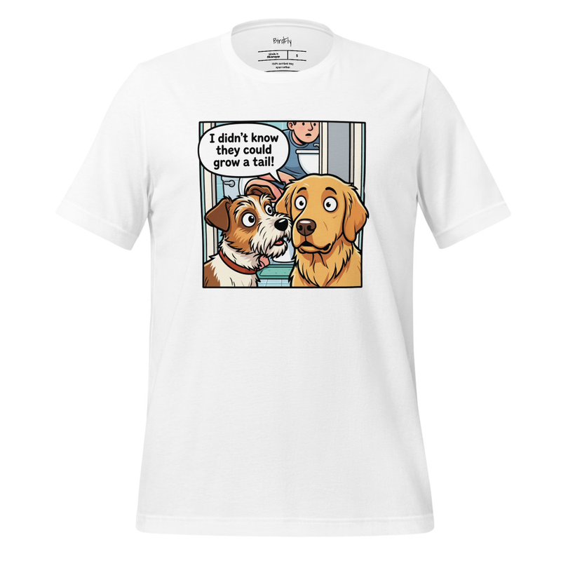 Cotton Unisex "Grow A Tail" Short Sleeve