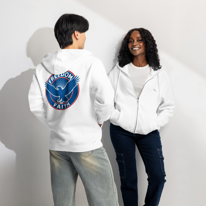 "Faith/Freedom" Premium Soft Full Zip Hoodie