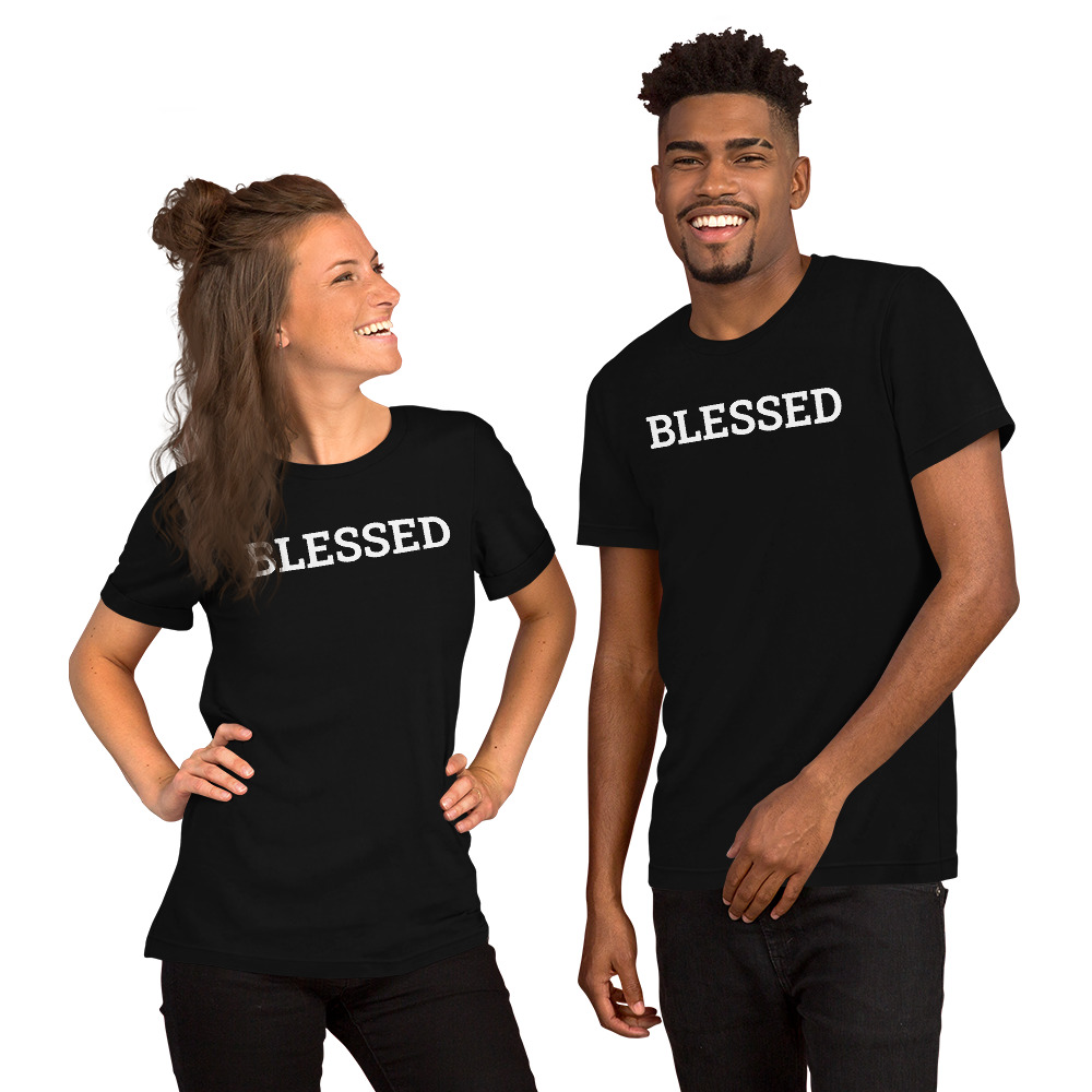Cotton Unisex "Blessed" Short Sleeve