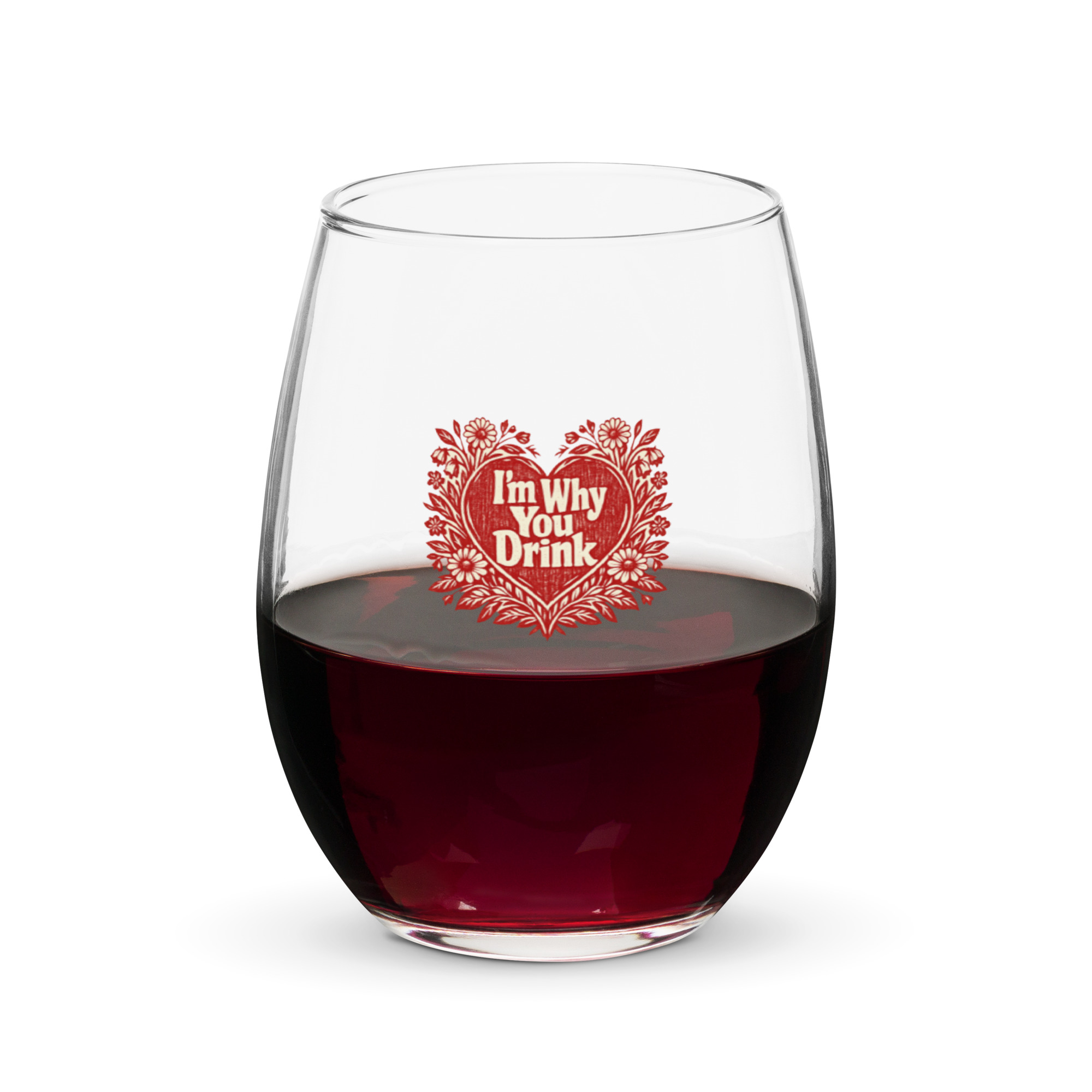 "Im Why" Stemless Wine Glass
