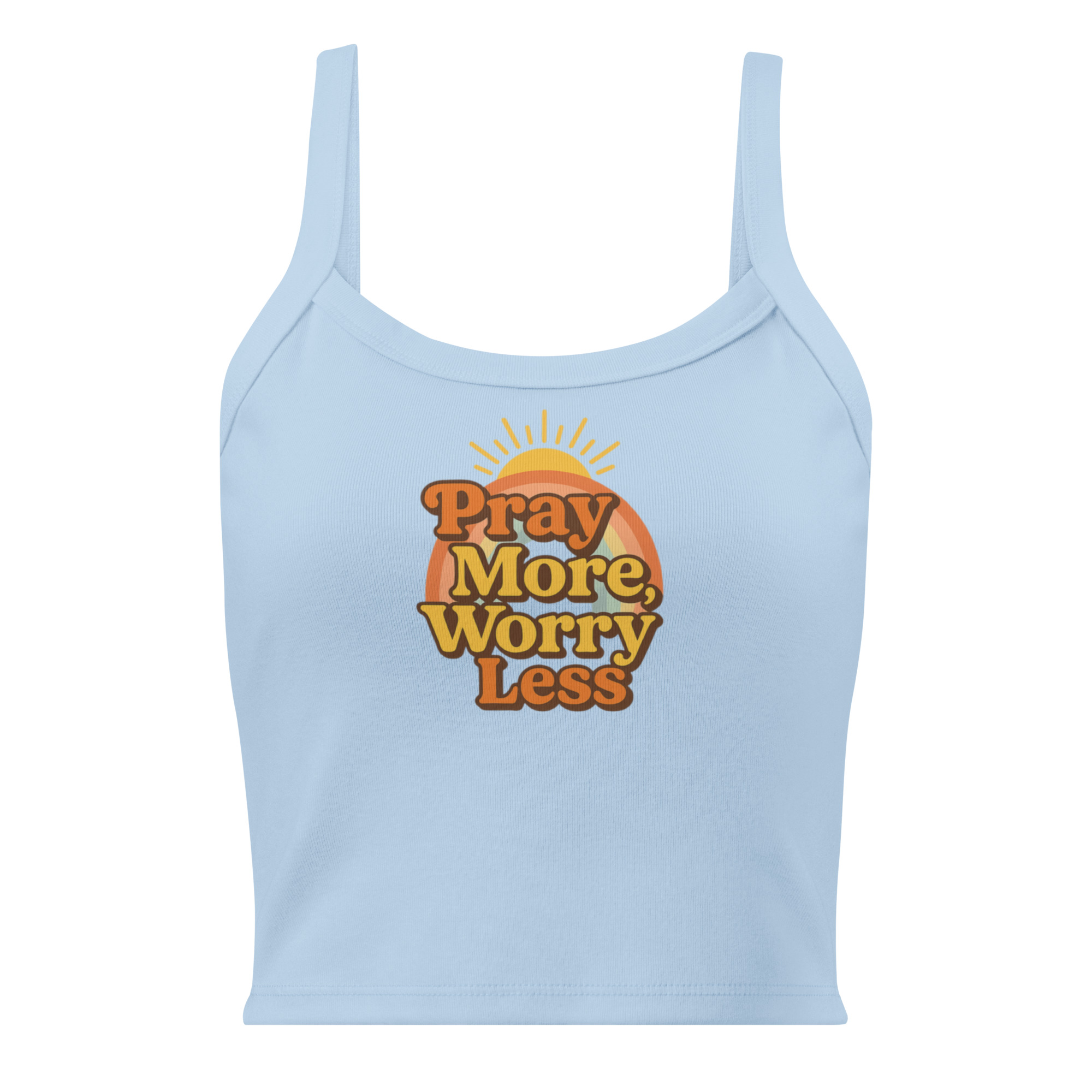 "Pray More" Micro-Rib Top