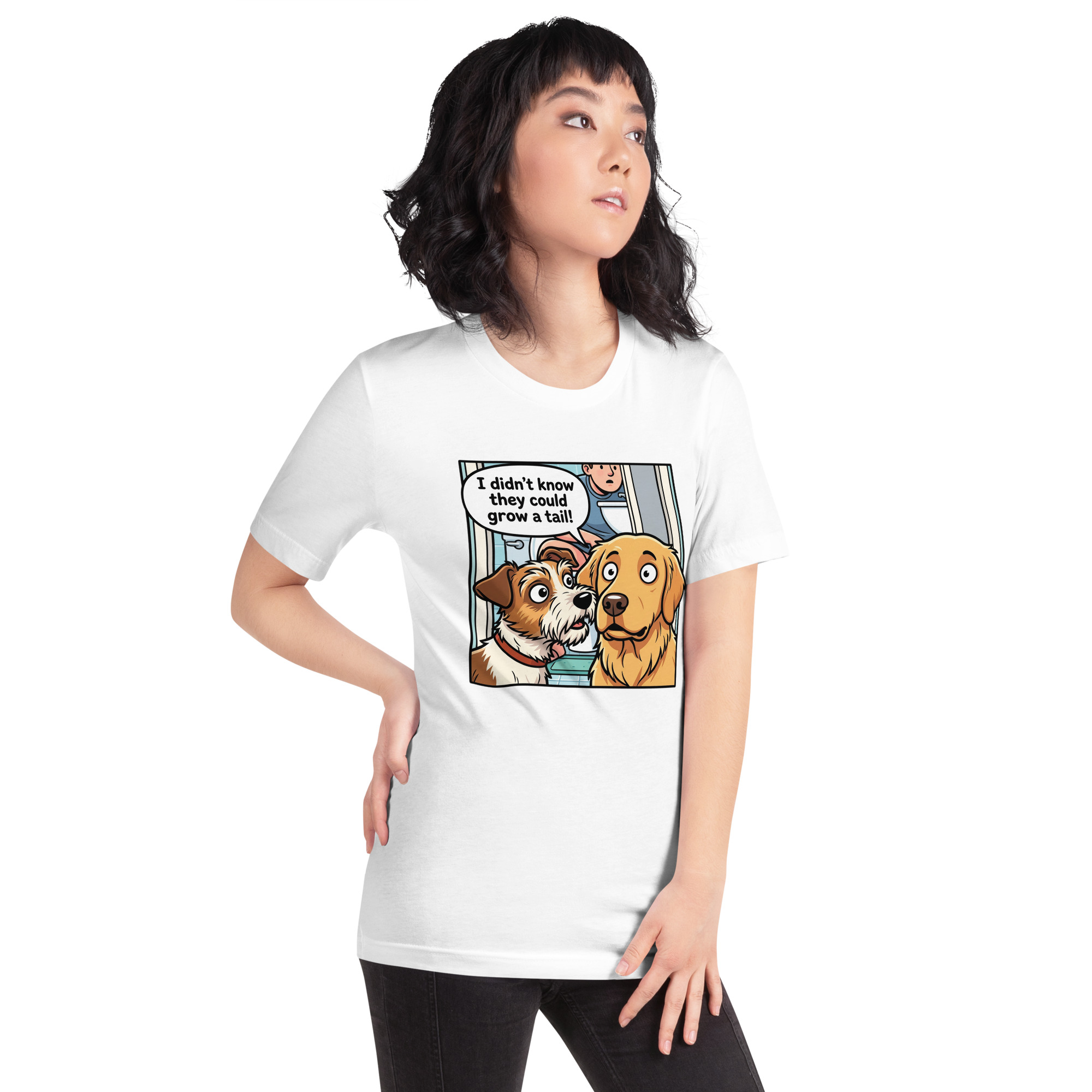 Cotton Unisex "Grow A Tail" Short Sleeve