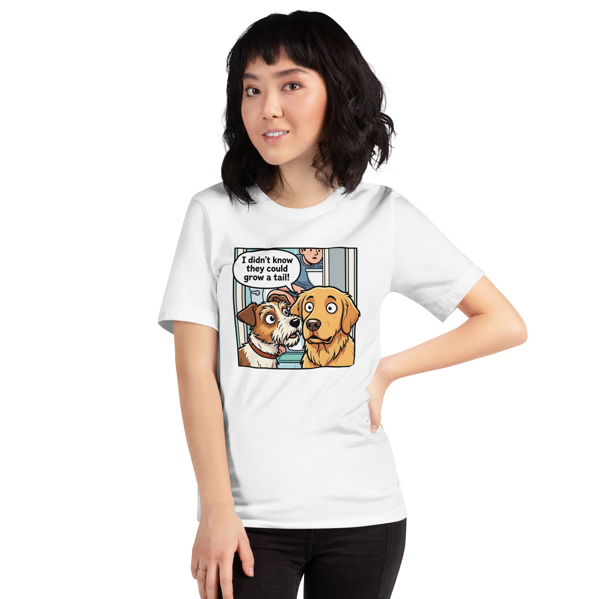 Cotton Unisex "Grow A Tail" Short Sleeve