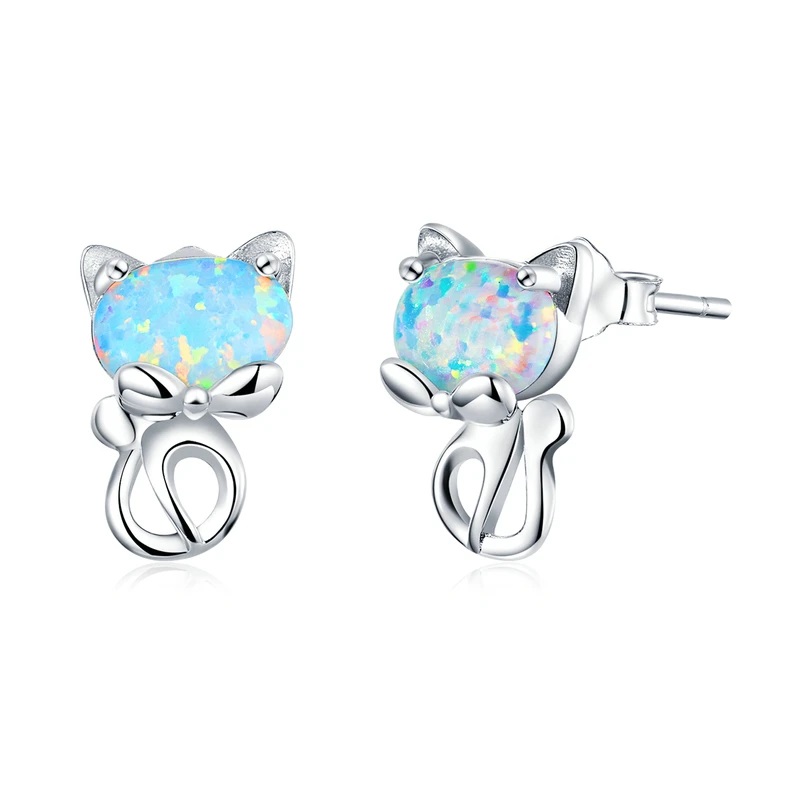 Aretes Gatito Plata