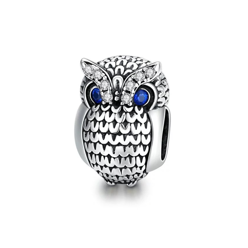 Dije Charm Búho Sabiduría Graduación Fabricado En Plata 925