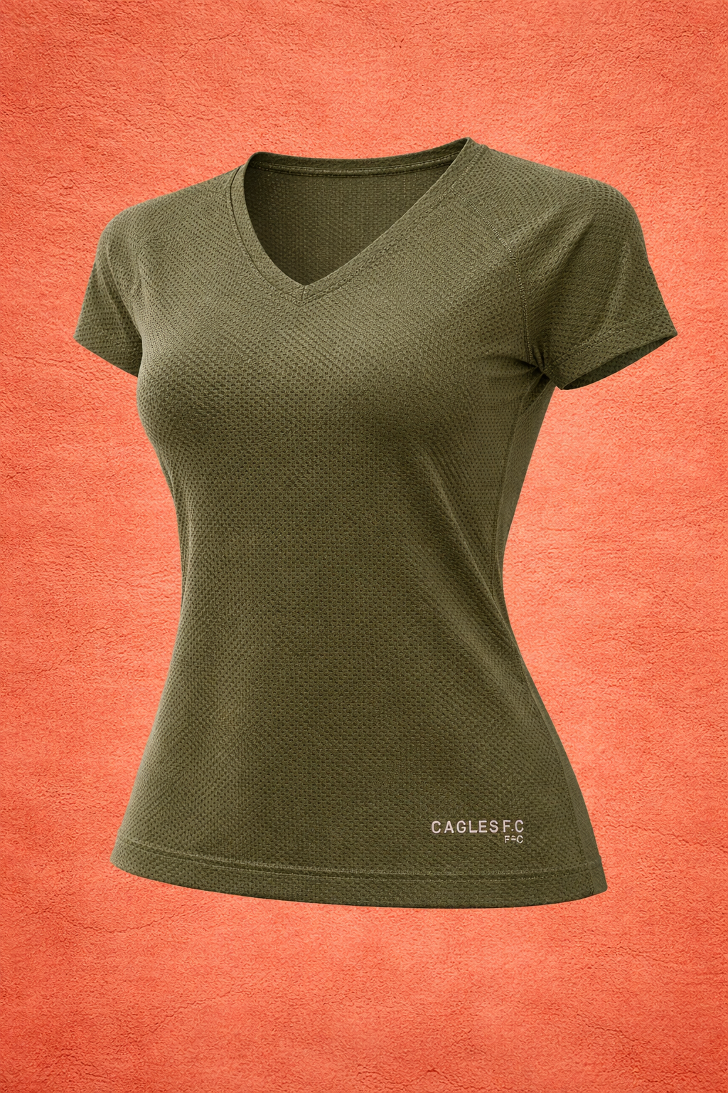 Women's Olive V-Neck Tee