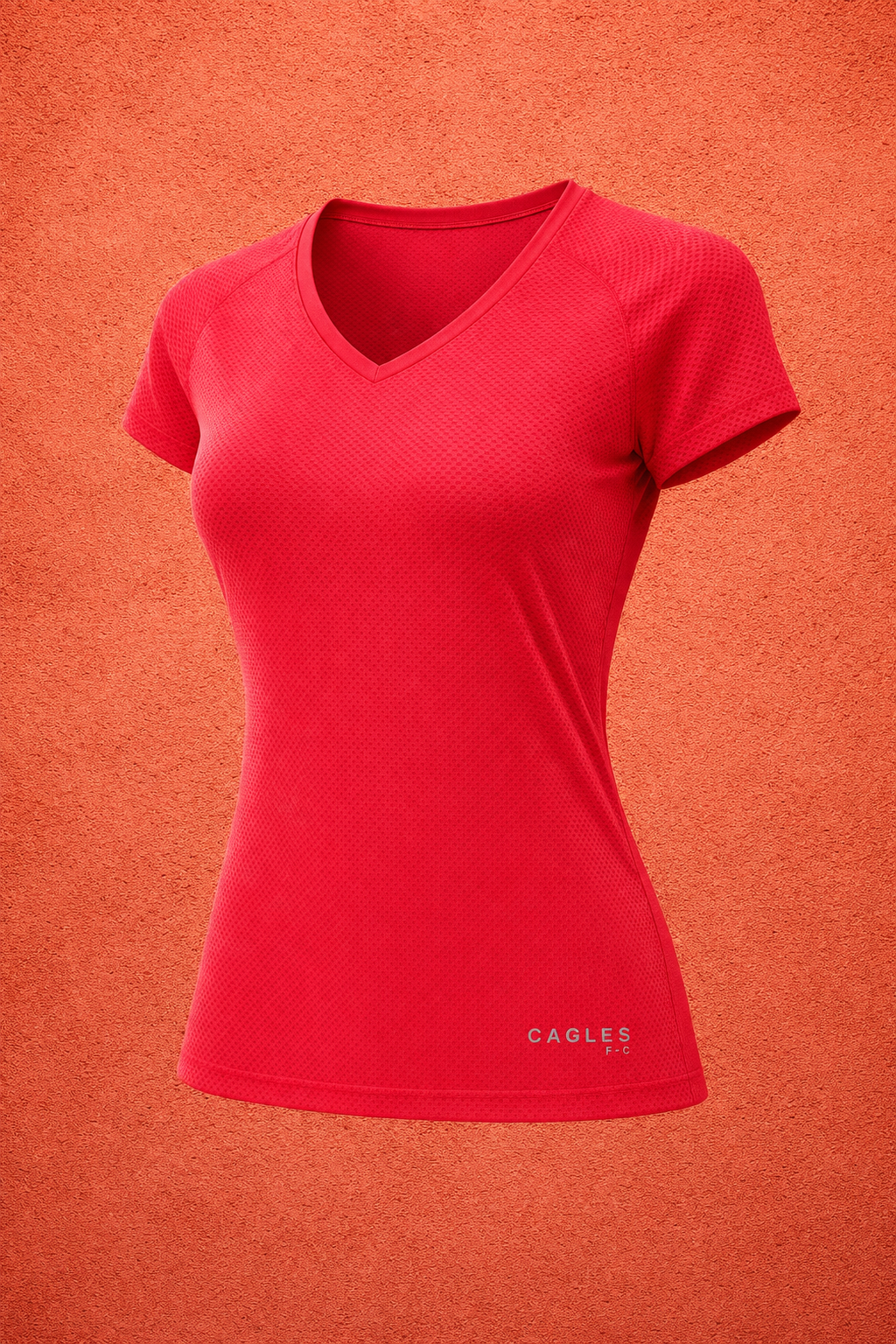 Women's Red Athletic T-Shirt