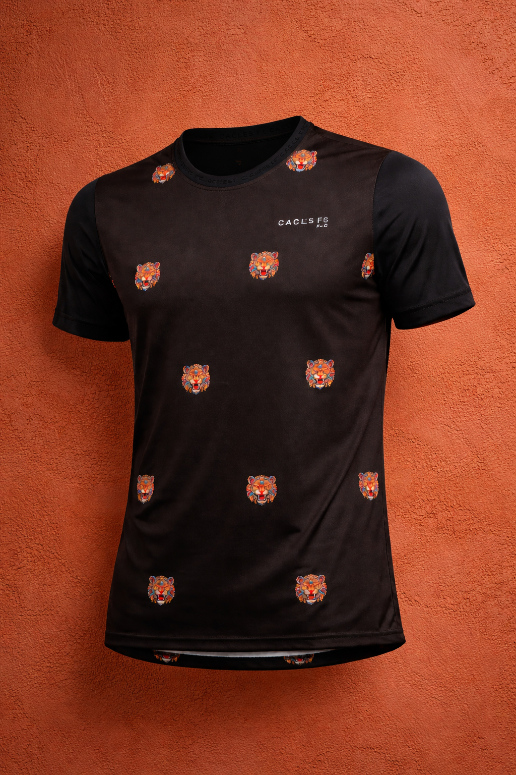 Tiger Pattern Black T-Shirt