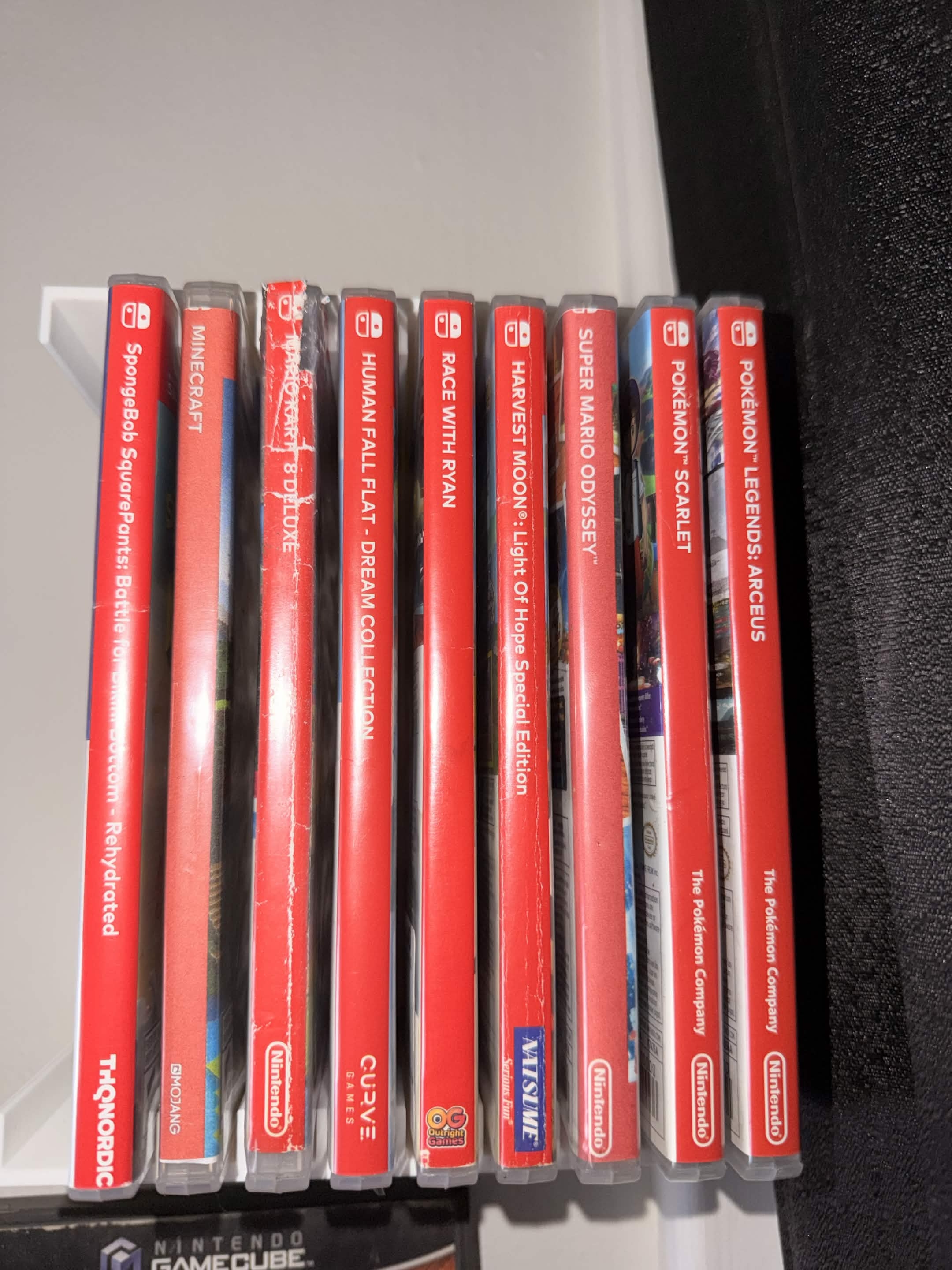 Nintendo Switch 1&2 Game Cases wall display