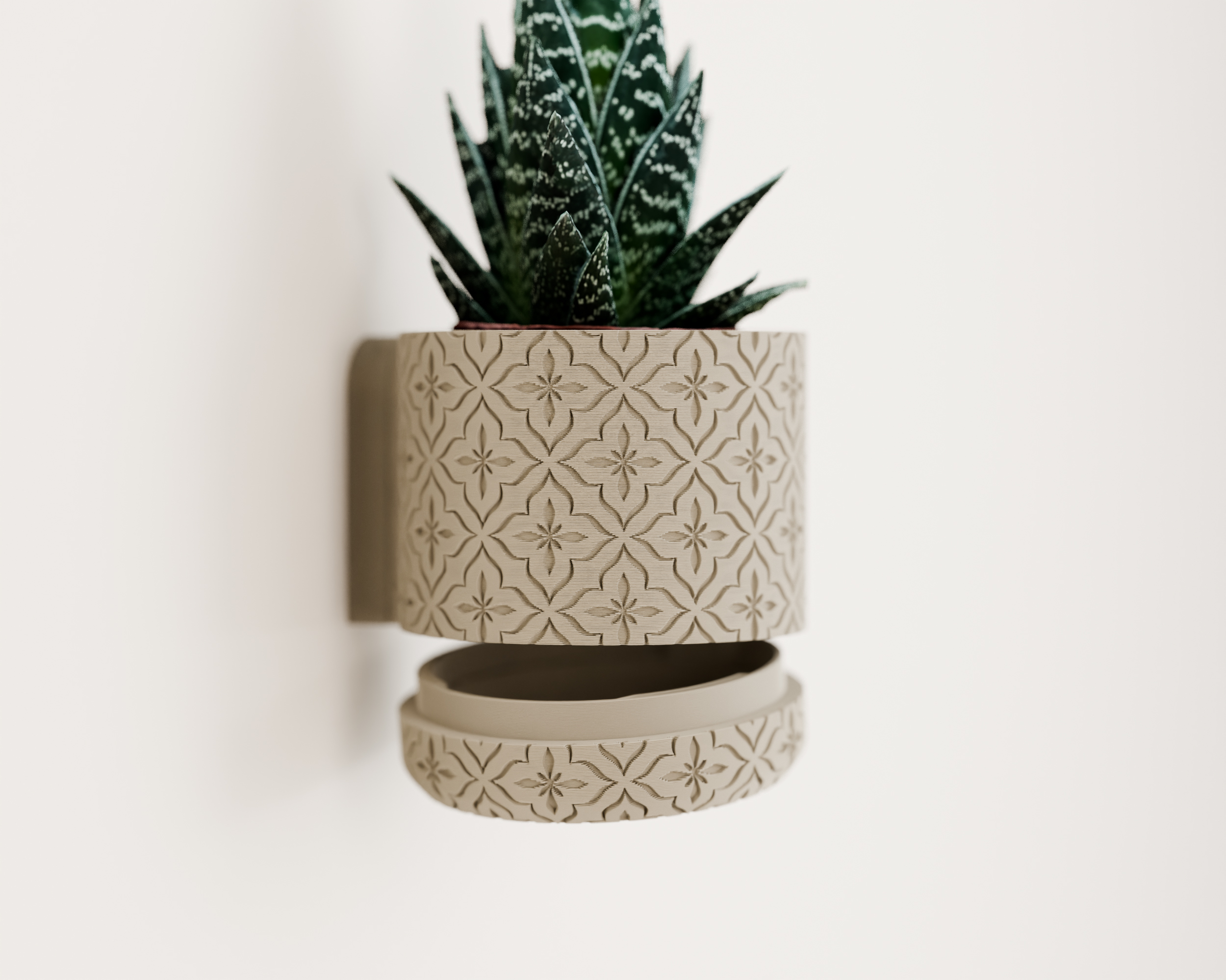 Wall Mounted Planter with Removable Drip Tray