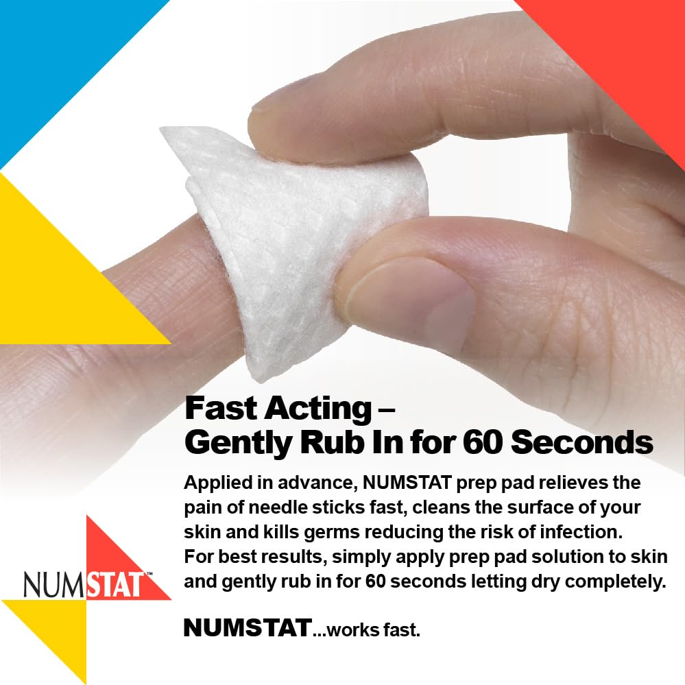 Numstat Antiseptic Numbing Wipes
