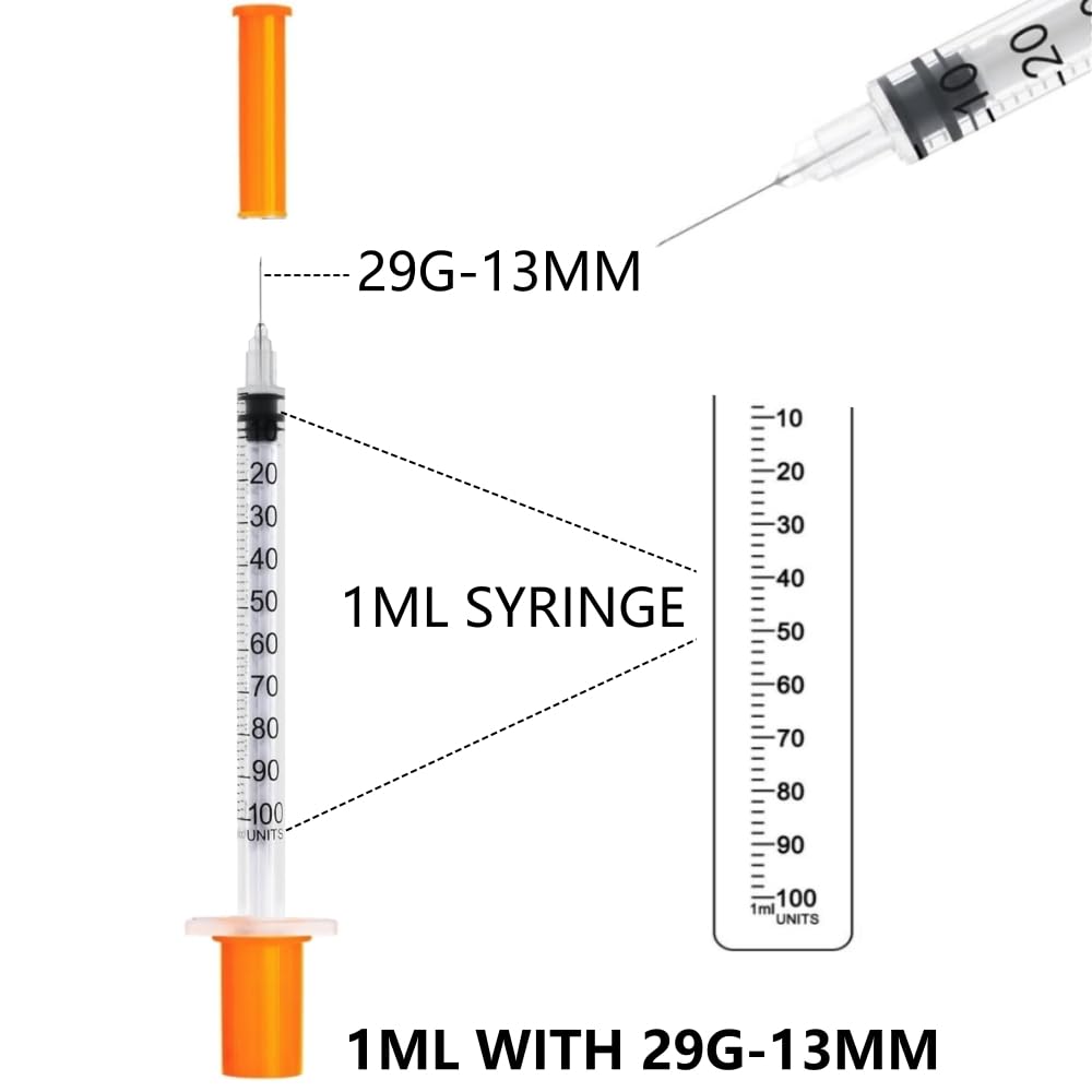 29G 1/2" 1mL Syringes Individually Wrapped