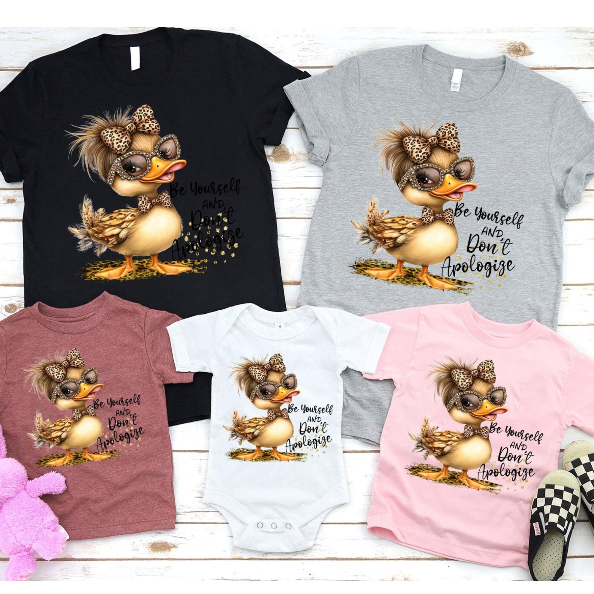 Be Yourself & Don’t Apologize – Funny Sassy Duck Design, Drop off a shirt or order Tote or Pillow