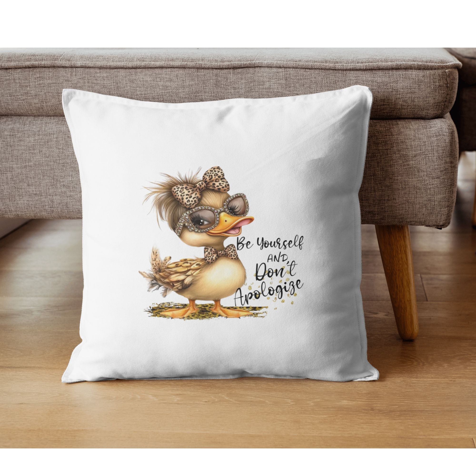 Be Yourself & Don’t Apologize – Funny Sassy Duck Design, Drop off a shirt or order Tote or Pillow