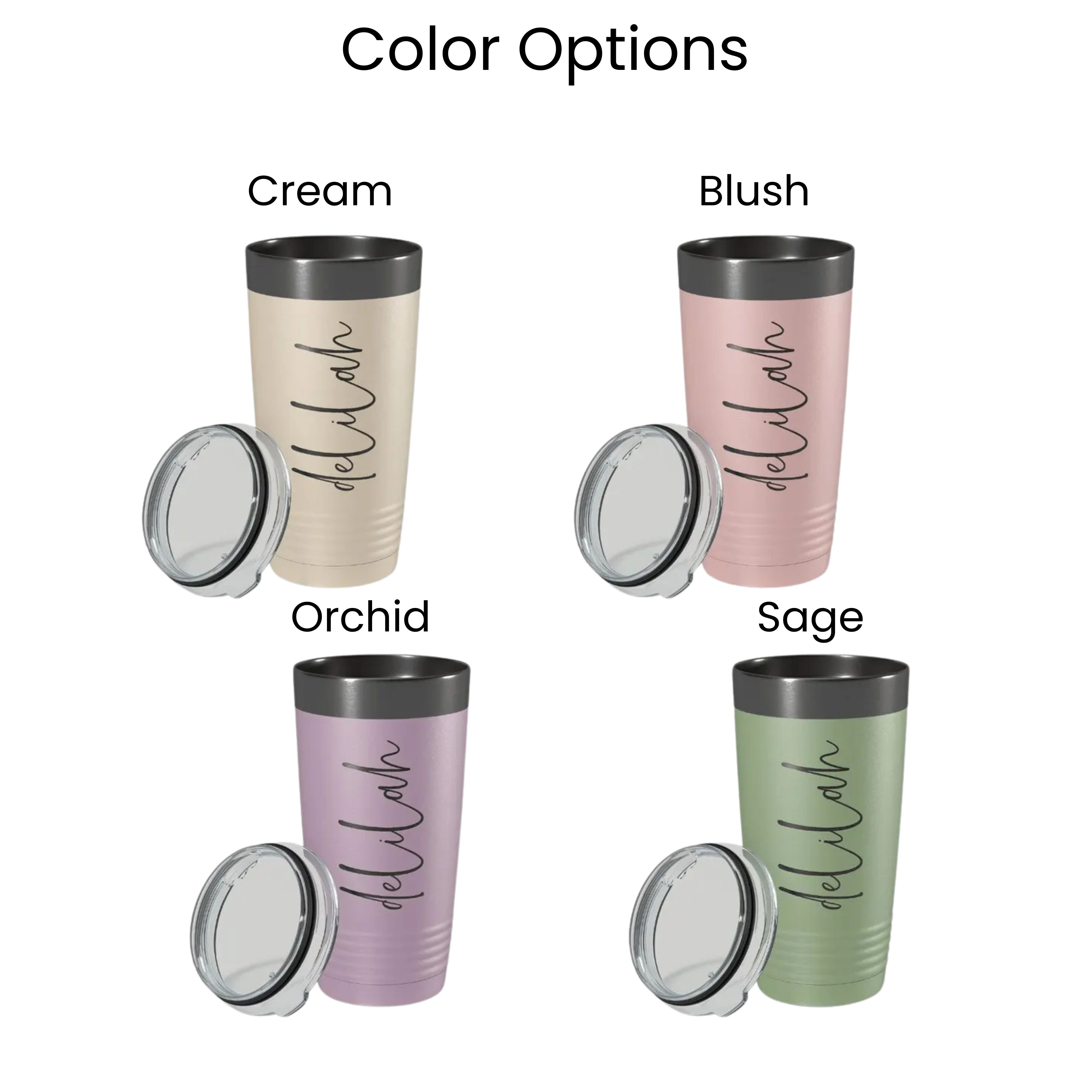 Great Mother's or Bridesmaid gift, Personalized 20 oz Polar Camel Stainless Steel Tumbler, Name and Birthflower