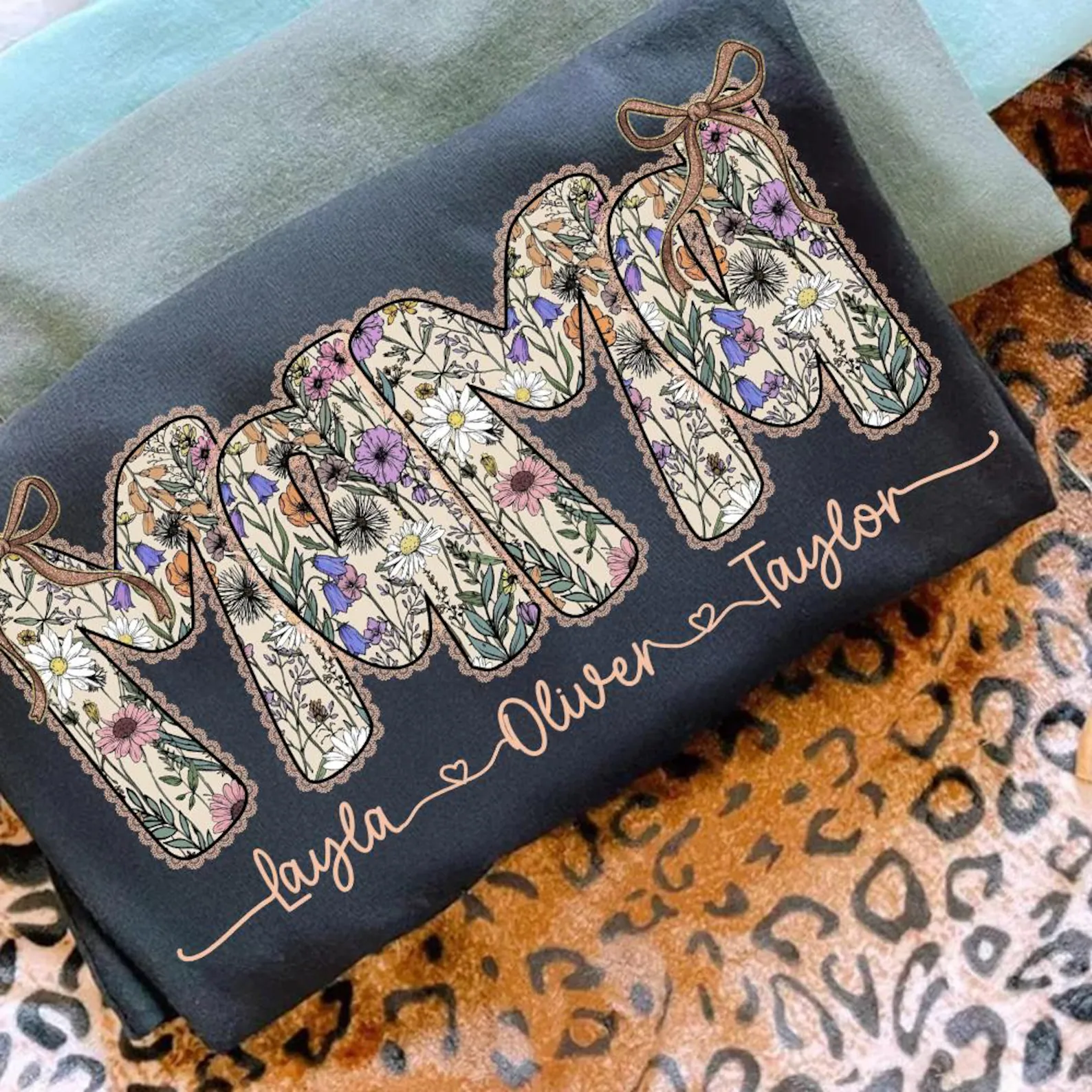 PRE-ORDER Personalized Mom Shirt, Personalized Names for all her Children. Print Only - You buy shirt
