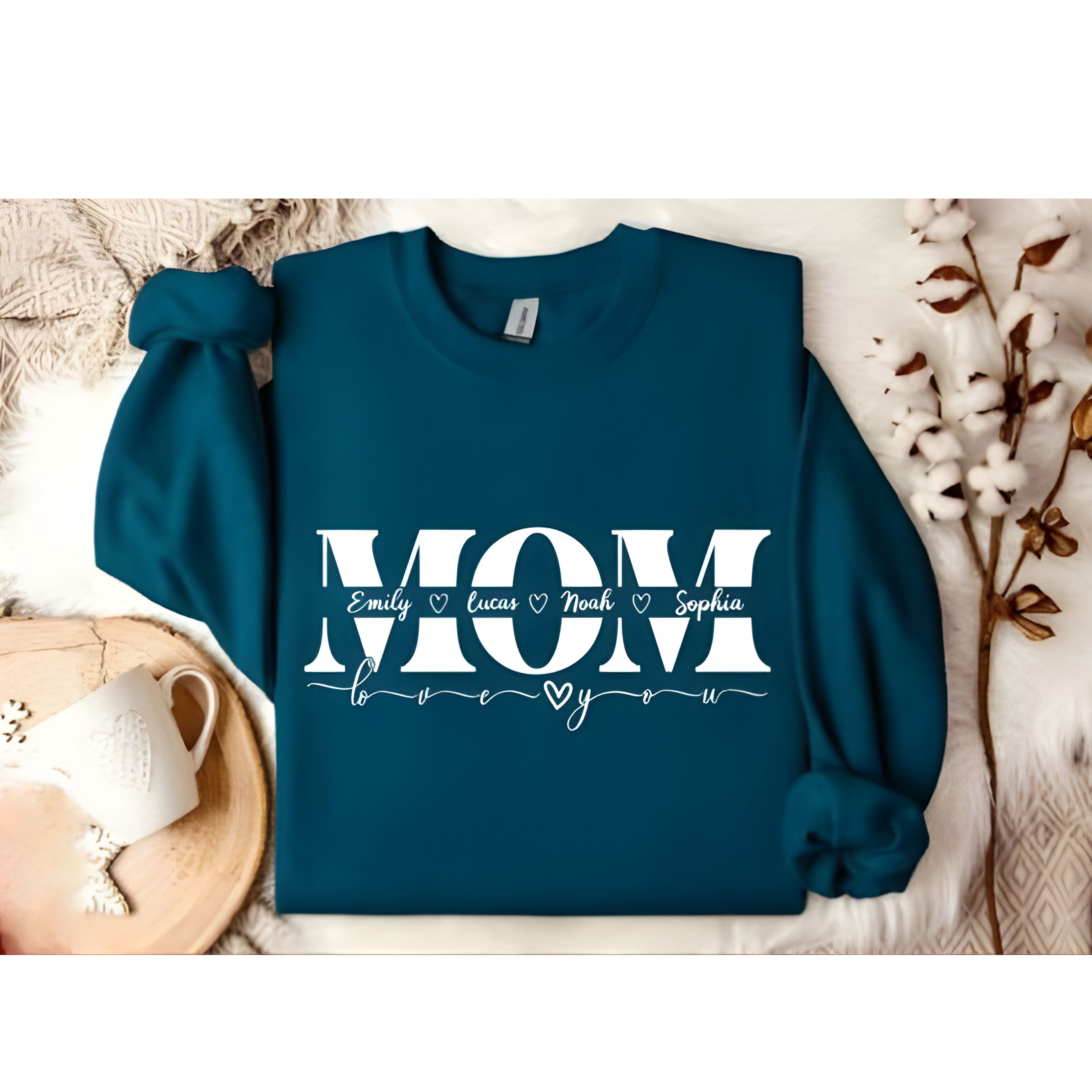 PRE-ORDER Personalized Mom Shirt, Personalized Names for all her Children. Print Only - You buy shirt