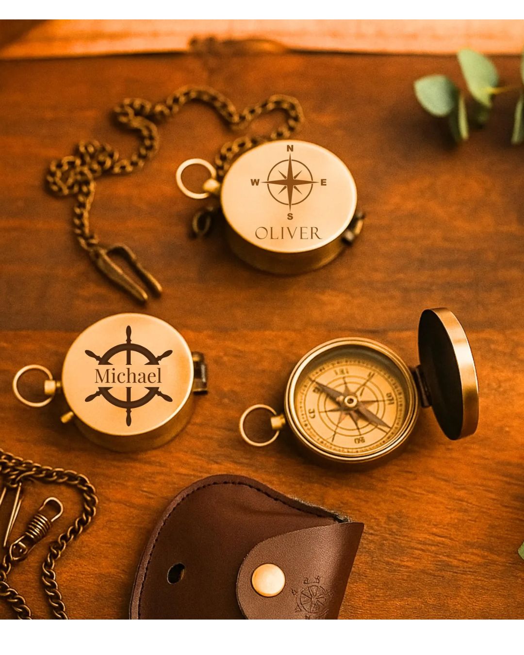 Personalized Baptism Compass