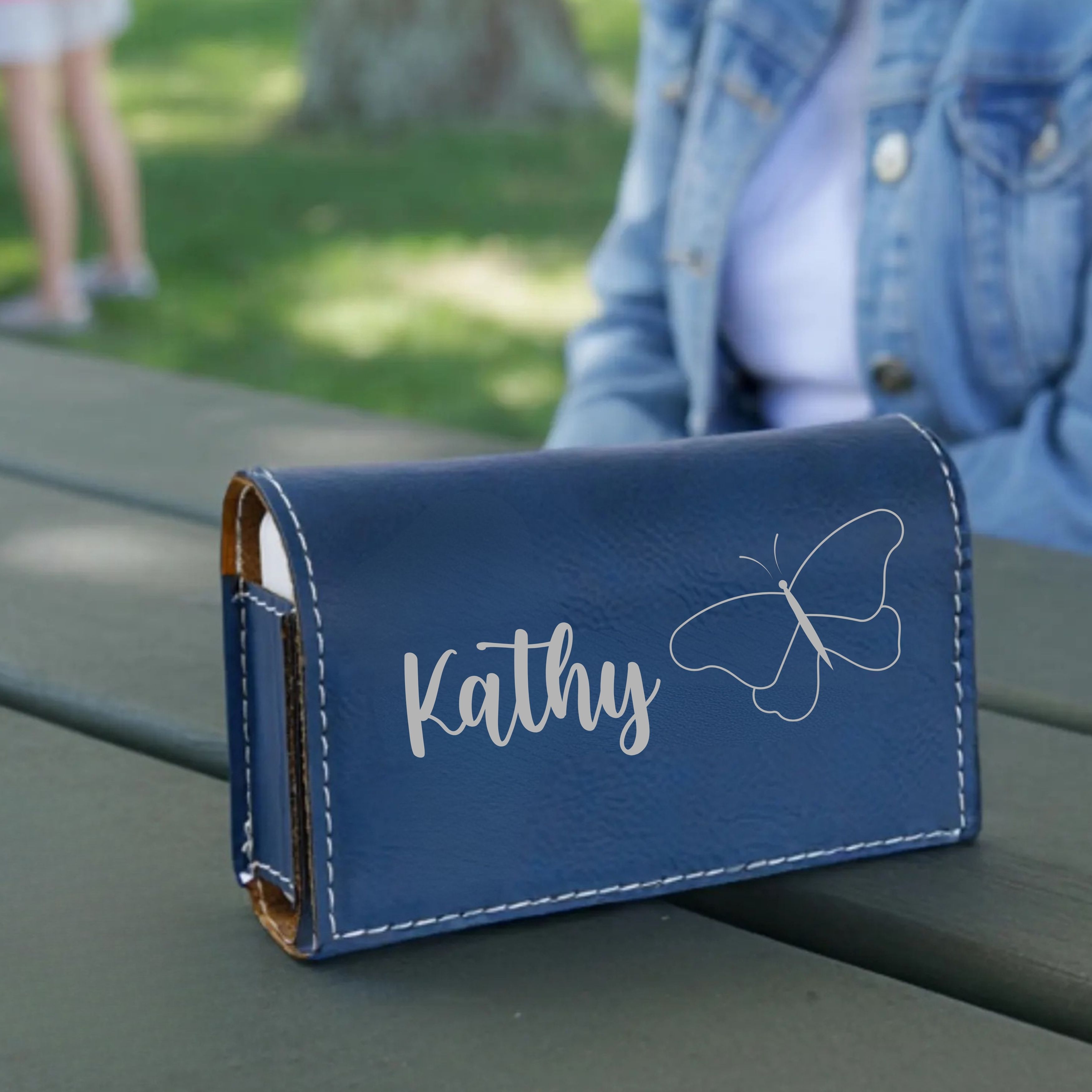 Personalized Weekly Pill Organizer, Travel Pill Box with Leatherette Case , 7 Day Medication Organizer, Custom Gift for Adults & Seniors