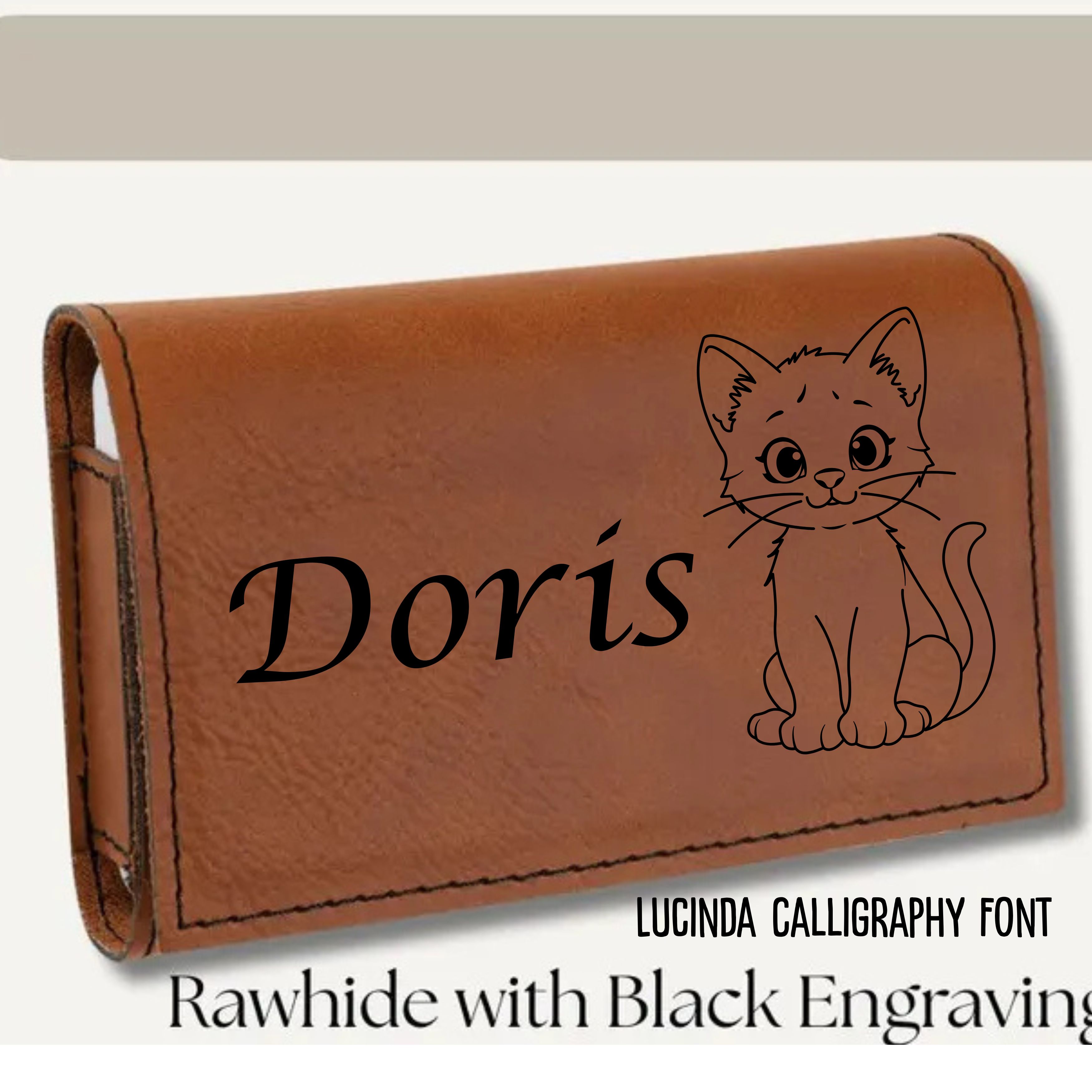 Personalized Weekly Pill Organizer, Travel Pill Box with Leatherette Case , 7 Day Medication Organizer, Custom Gift for Adults & Seniors