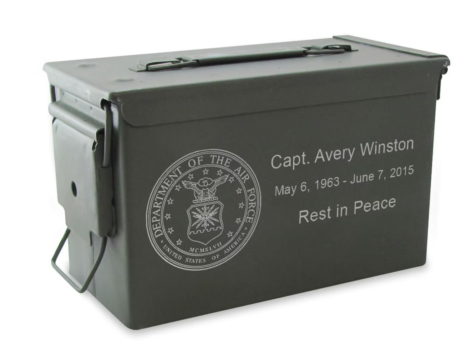 Personalized .50 Cal Ammo Can – Engraved Military Storage Box – Unique Gift for Dad, Groomsmen