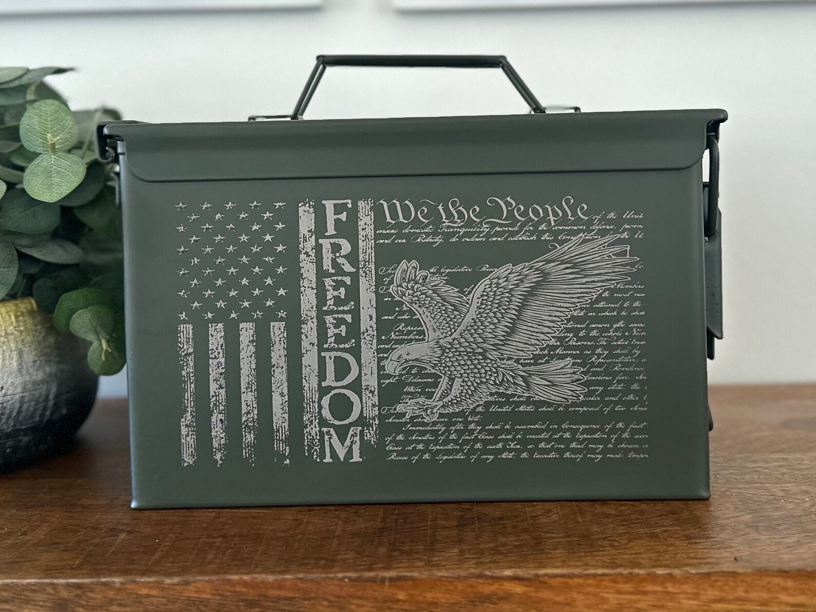 Personalized .50 Cal Ammo Can – Engraved Military Storage Box – Unique Gift for Dad, Groomsmen