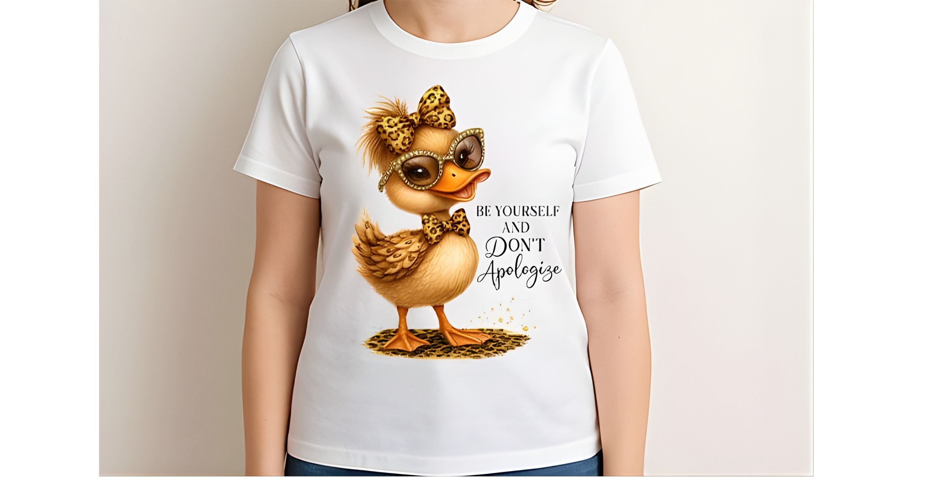 Be Yourself & Don’t Apologize – Funny Sassy Duck Design, Drop off a shirt or order Tote or Pillow