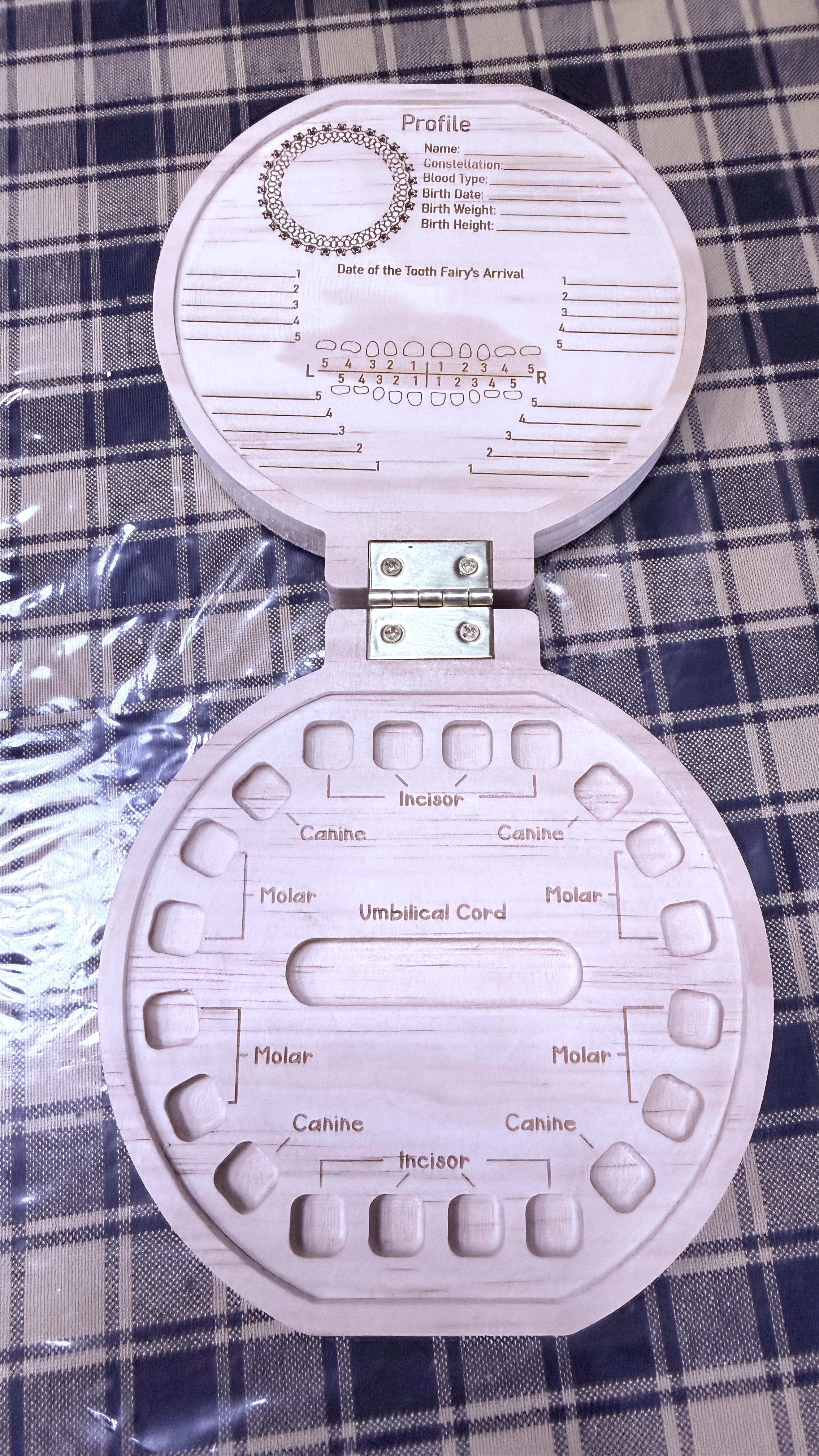 Handmade Personalized Tooth Box Keepsake