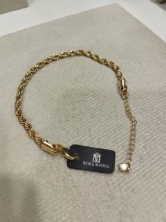 Pulseira Dourada Trançada