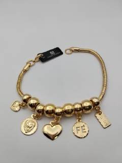 Pulseira Dourada com Pingentes