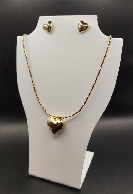 Conjunto Coração Dourado