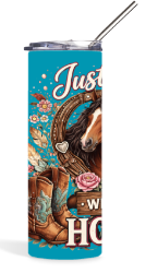 Just a Girl Who Loves Horses (teal) Tumbler