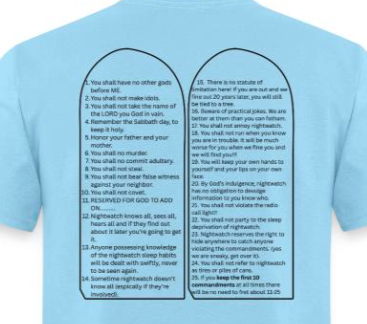 Woodston 10 Commandments 