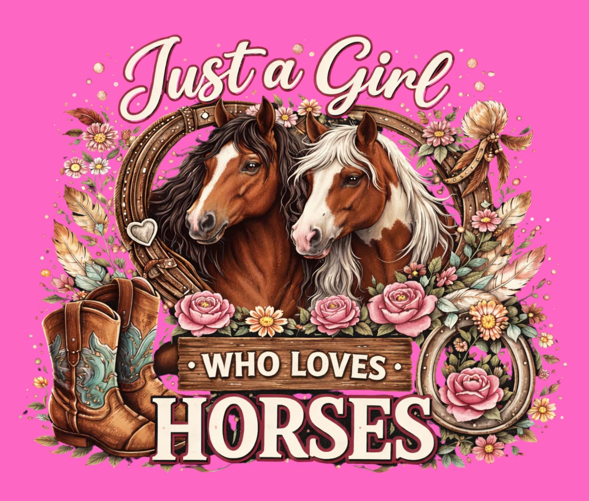 Just a Girl Who Loves Horses (pink) Tumbler