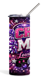 Cheer Mom (pink/purple) Tumbler