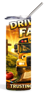 Driving by Faith (bus) Tumbler