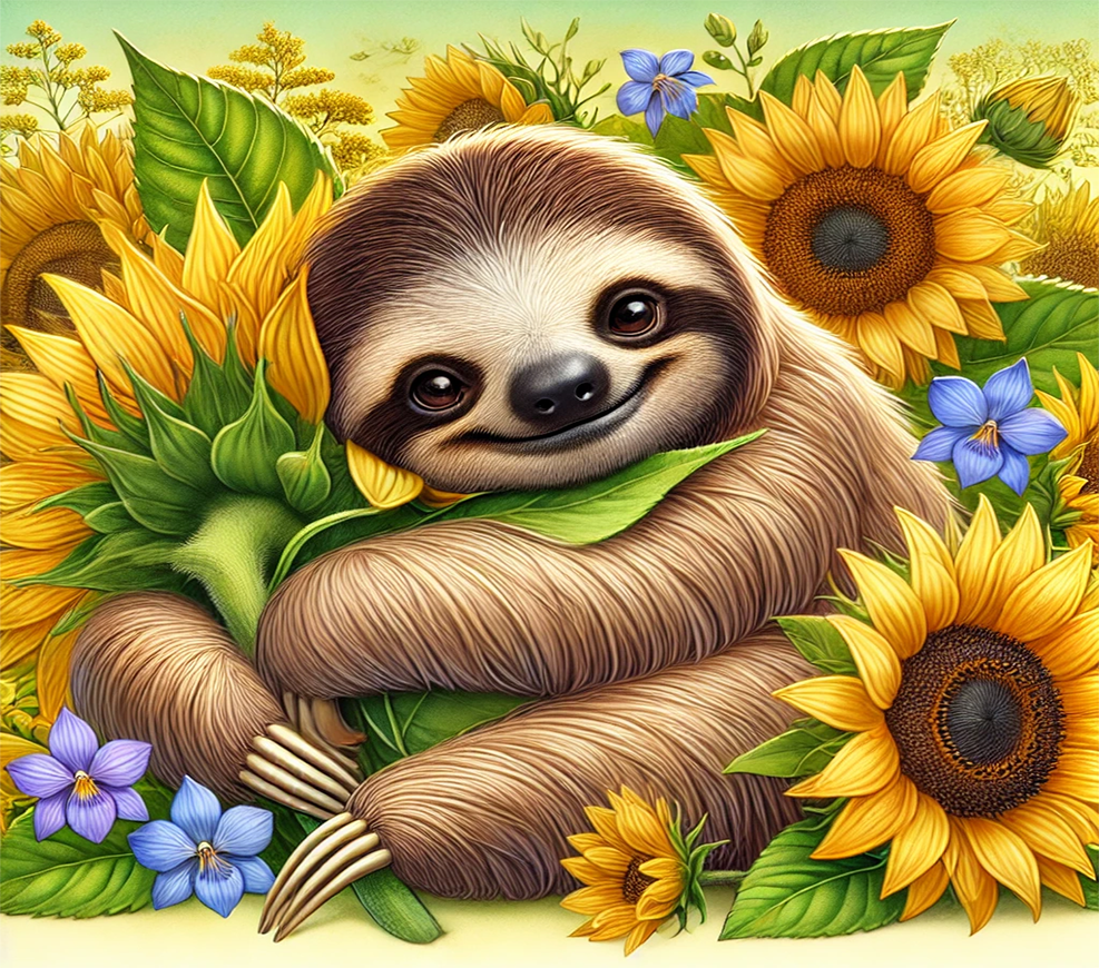 Sloth & Sunflowers