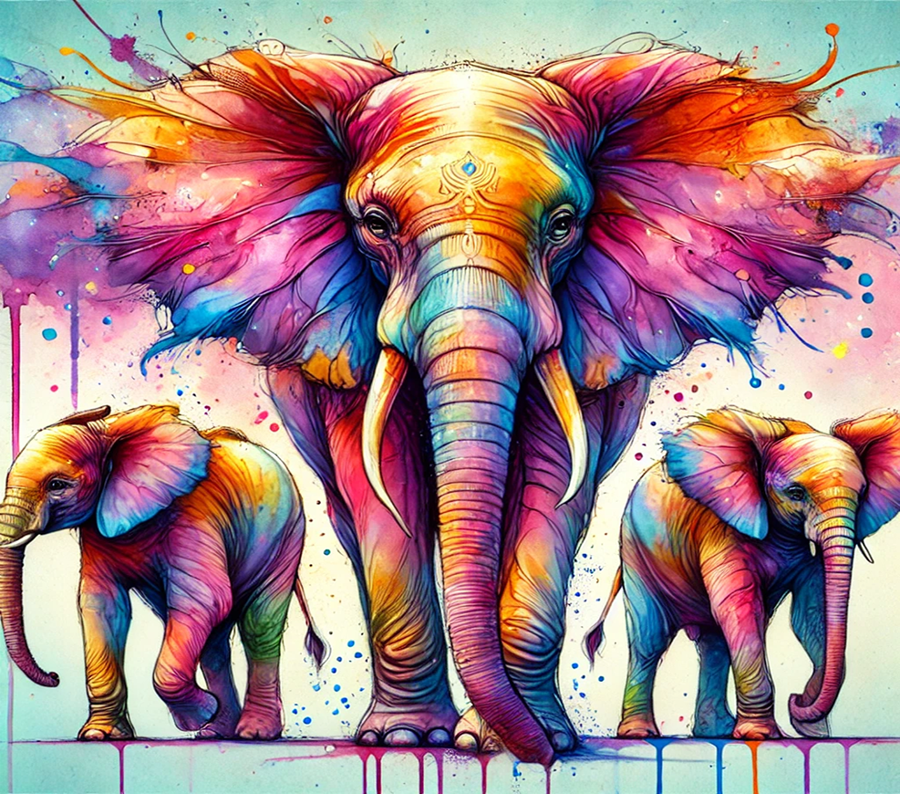 Painted Elephants