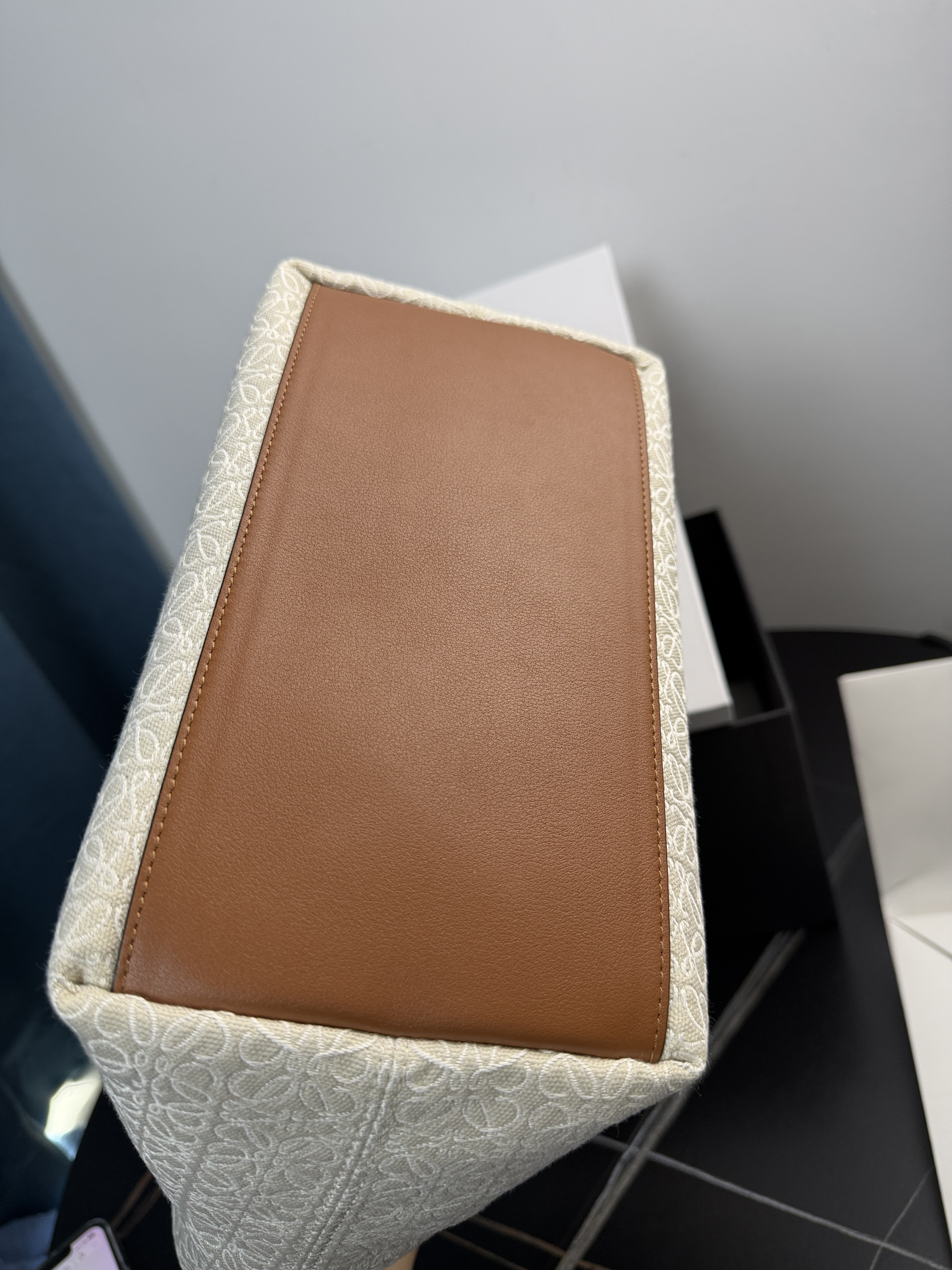 Loewe Cubi Anagram Jacquard And Leather Shoulder Bag