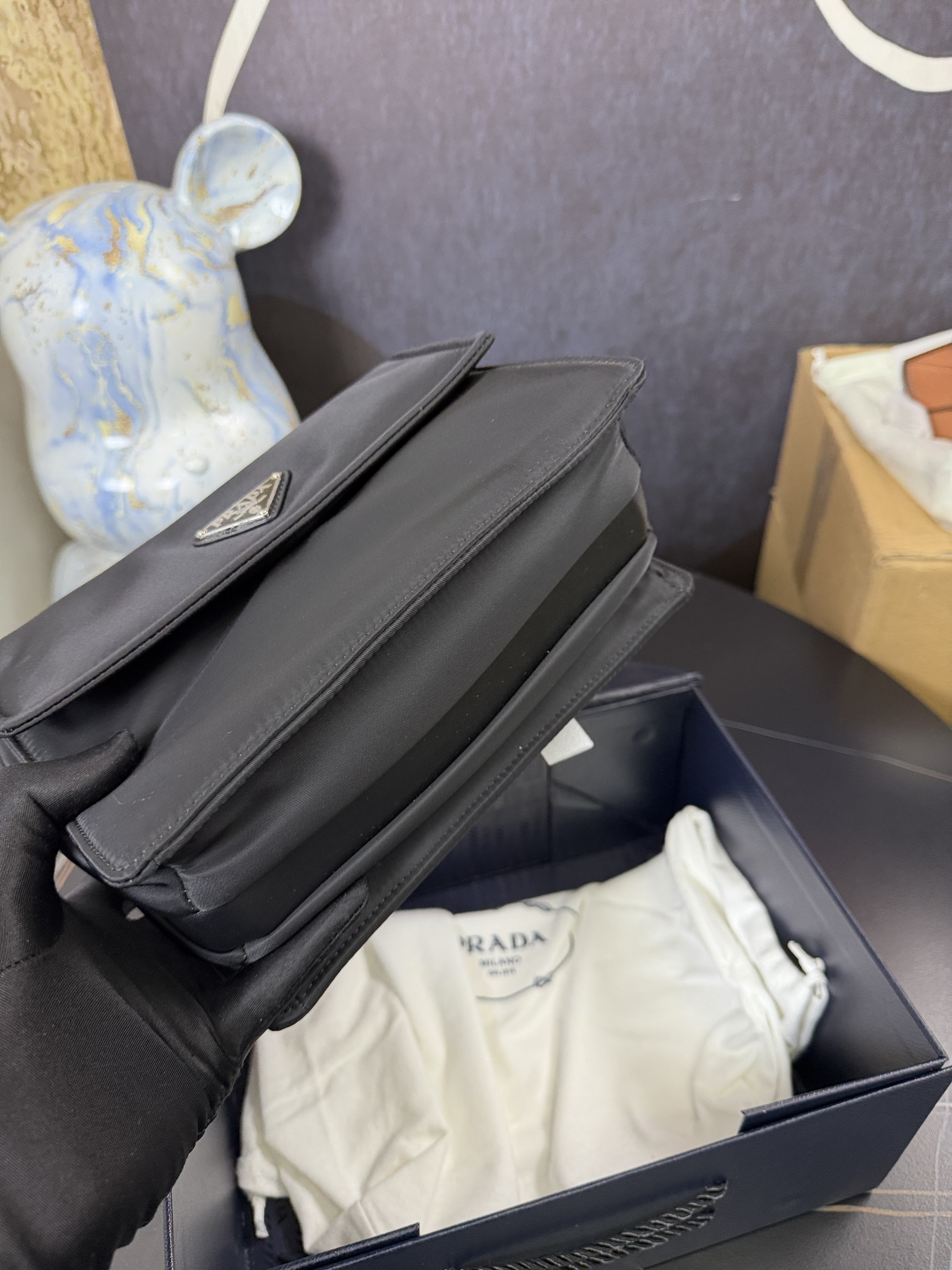 Prada Re-Nylon Small Padded Shoulder Bag