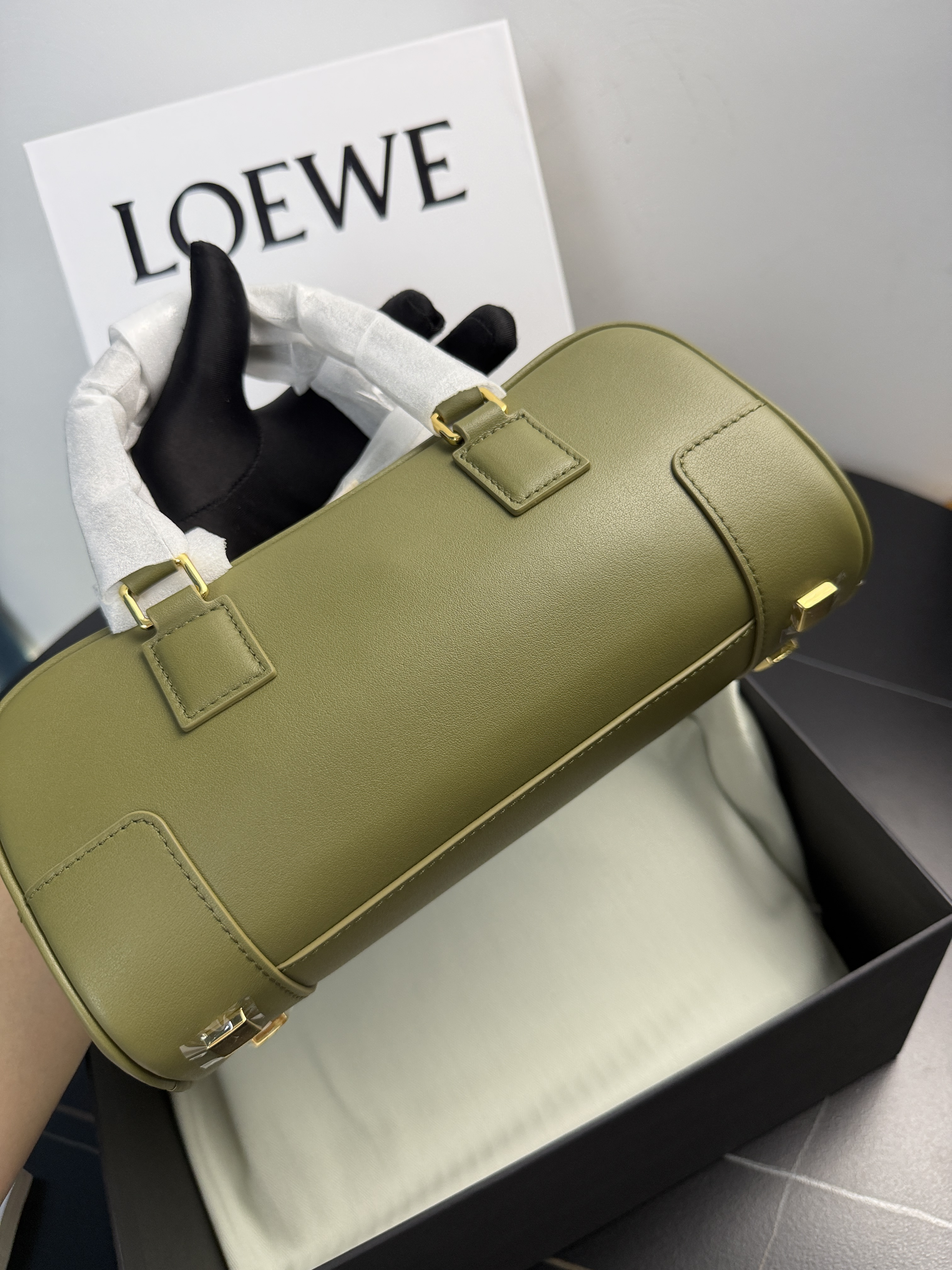 Loewe Amazona 23 Bag in a green color