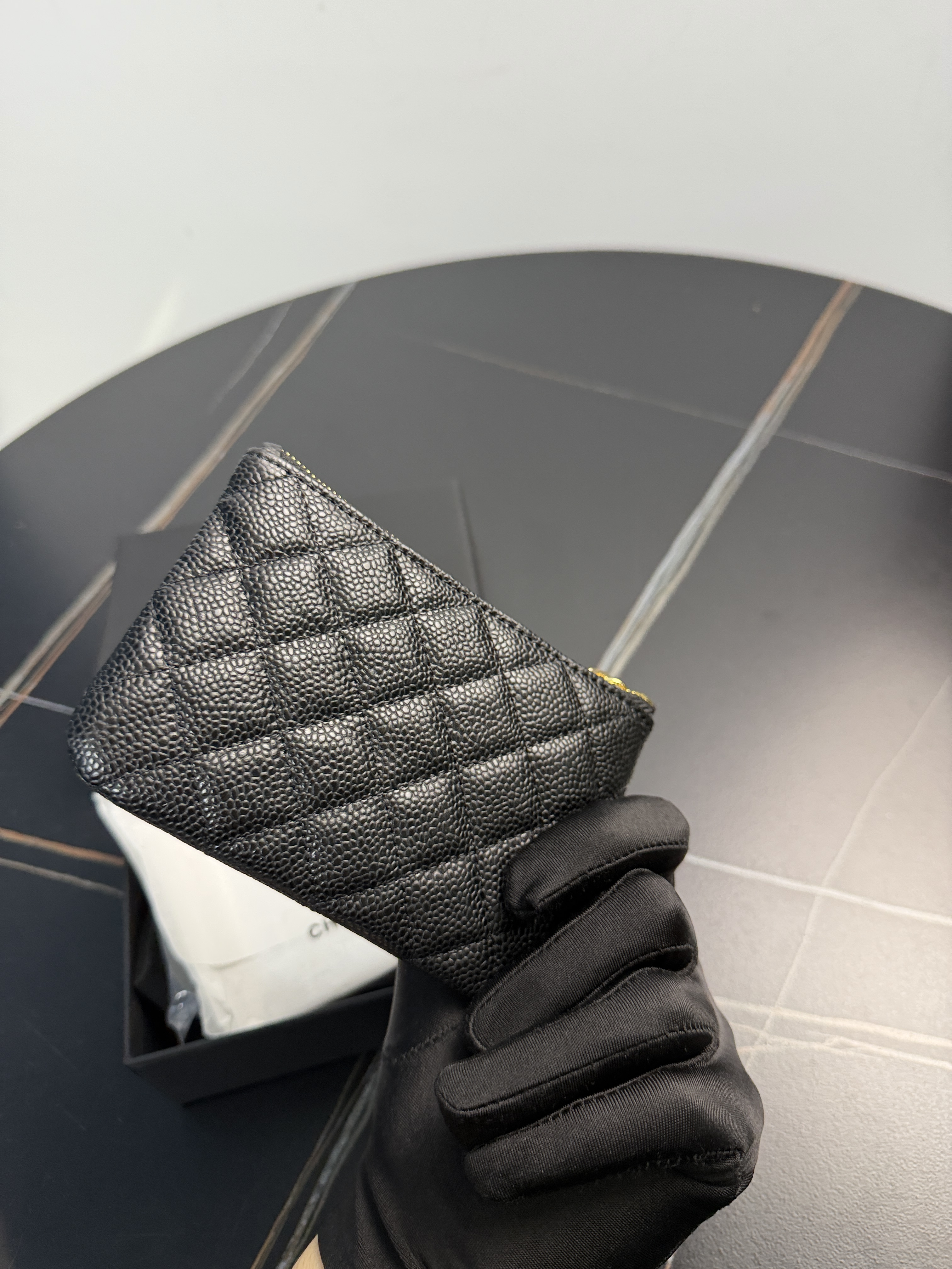 Chanel Classic Quilted Caviar Leather Coin Purse 