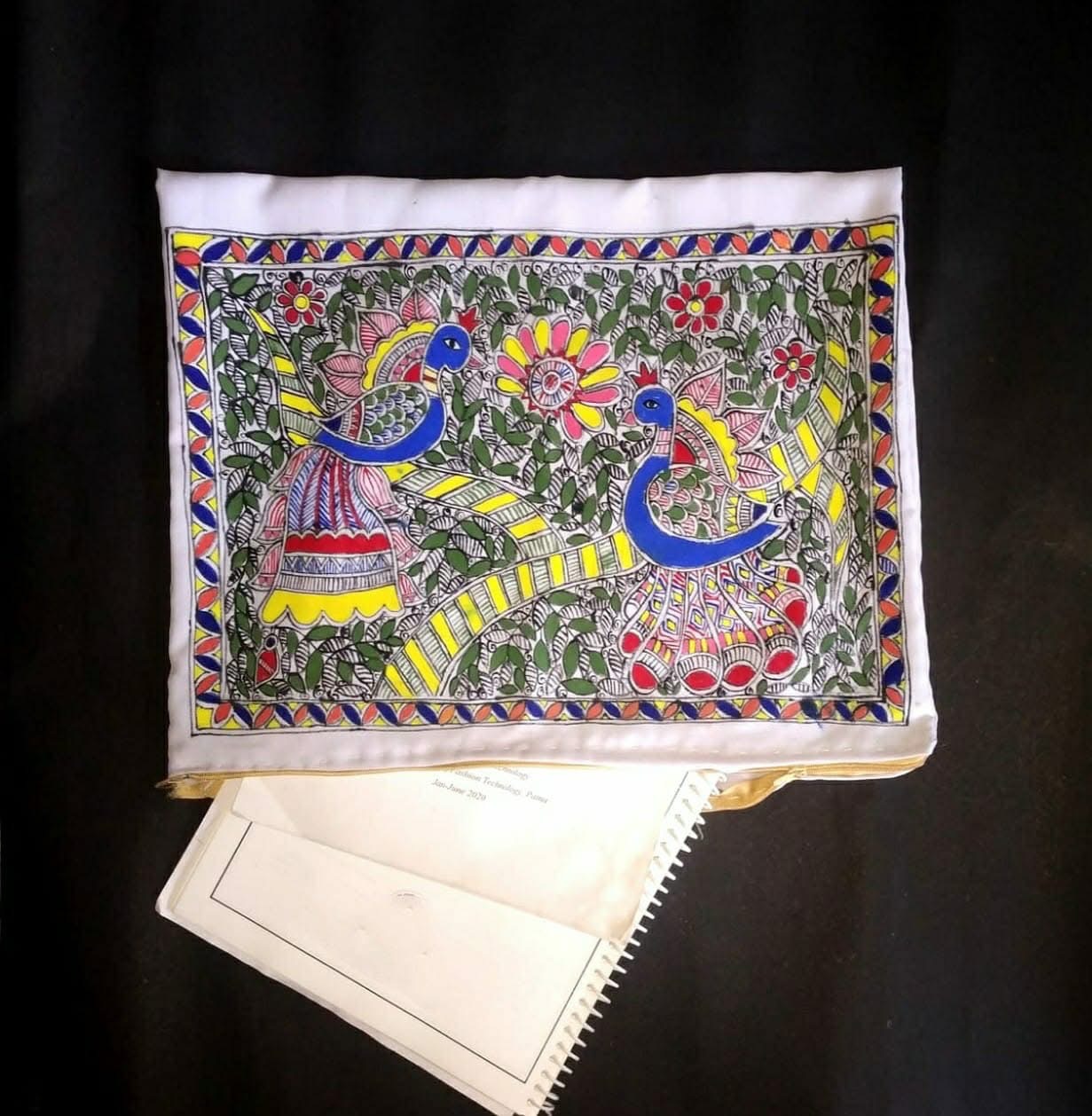 Madhubani Hand-Painted cover bag